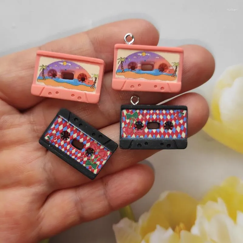 10 Mini Retro Cassette Tape Barbie Croc Charms For DIY Jewelry